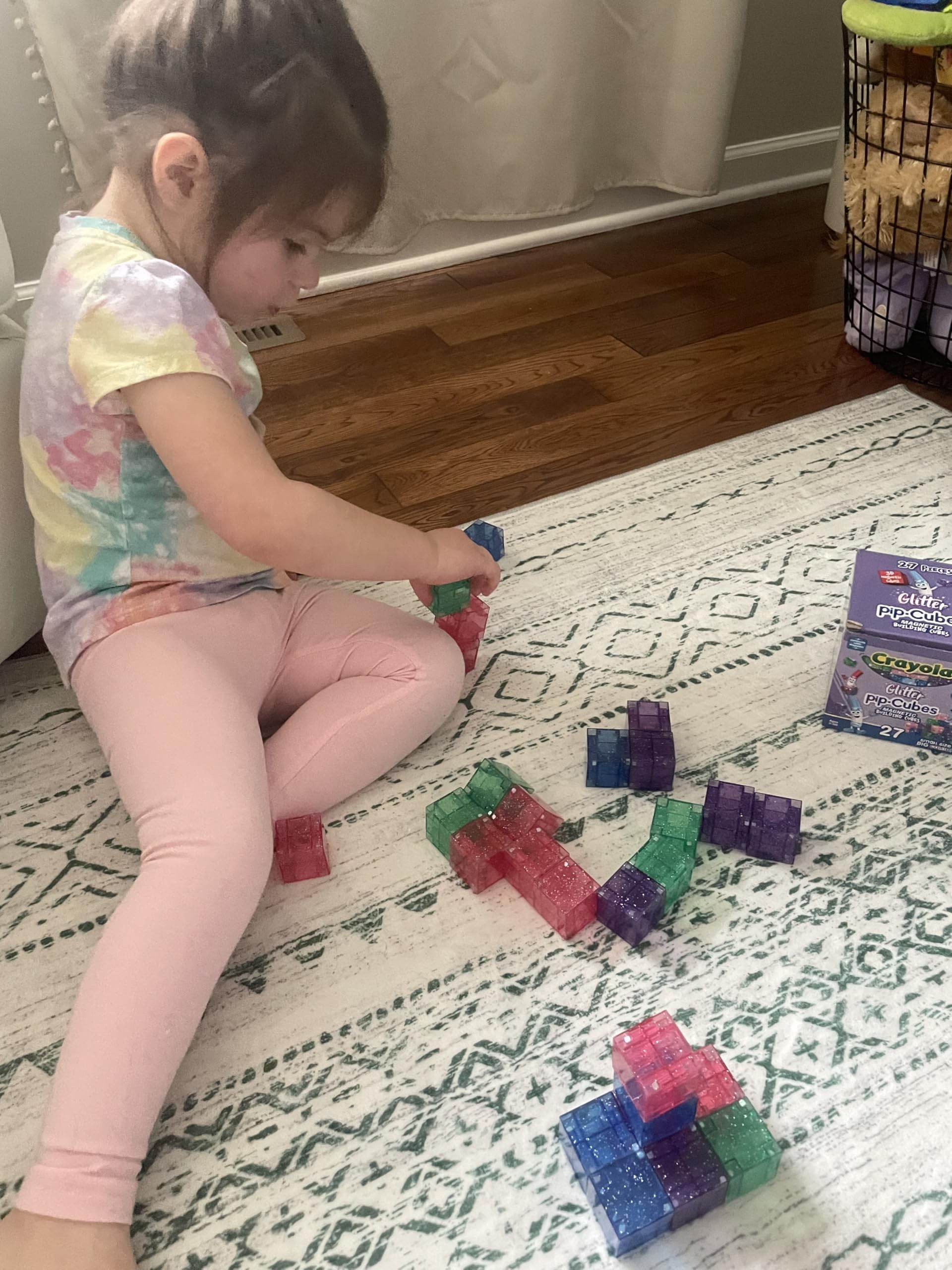 Crayola Glitter PIP Cubes Montessori-inspired play promotes fine motor skills