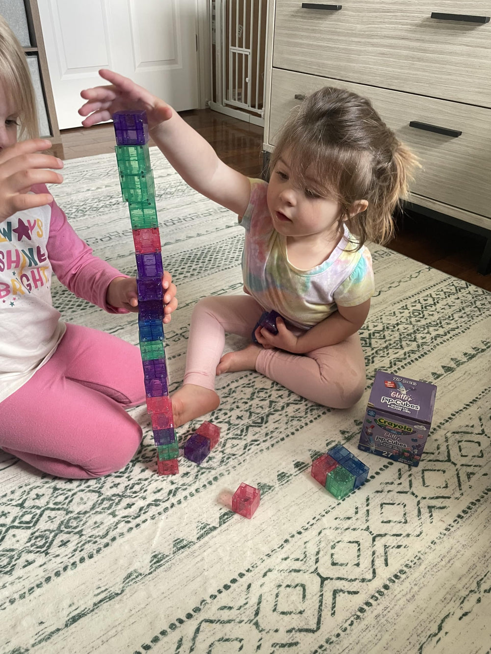 Crayola Glitter PIP Cubes on-the-go pack highlights compact travel set for kids
