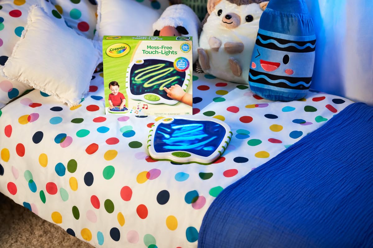 Crayola Toddler Touch Lights batteries not included, quick setup for play.