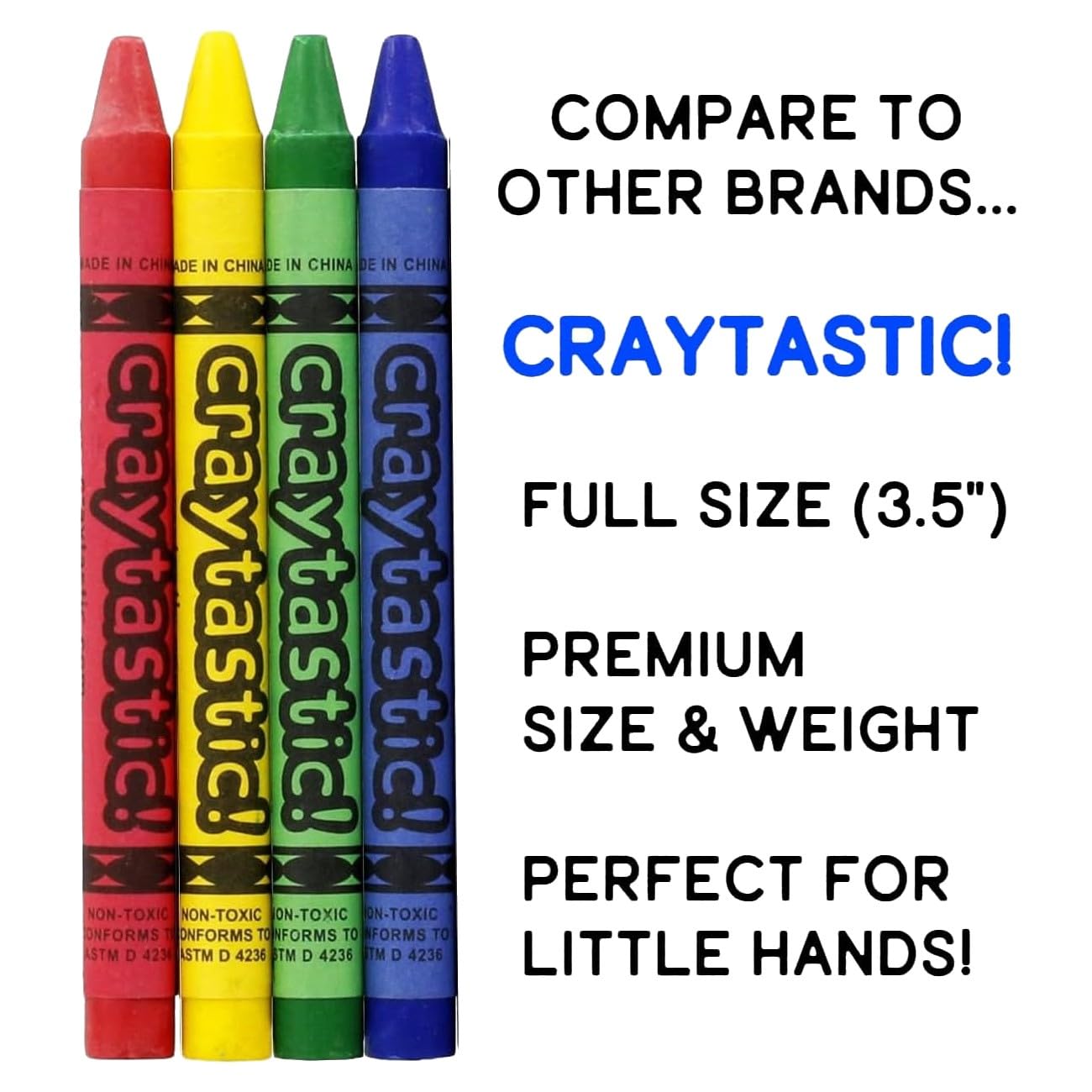 Craytastic crayons for restaurants and clinics offering kid-friendly activities