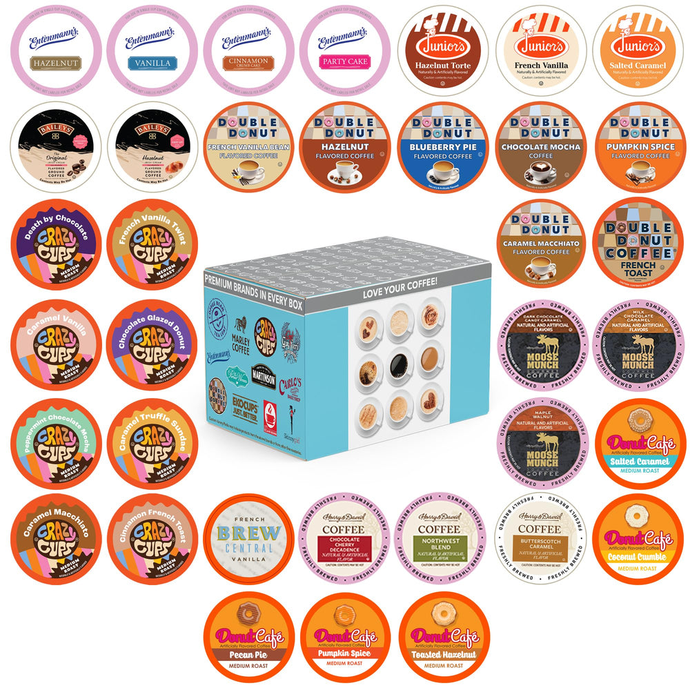 Crazy Cups flavored coffee pods variety pack for Keurig, ideal for exploring diverse flavors.