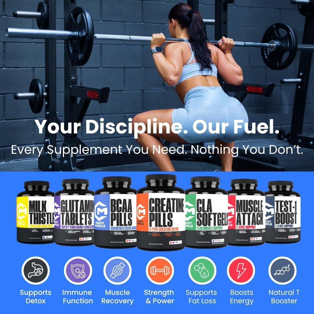 Crazy Muscle Three-atine pills for post workout use aid recovery