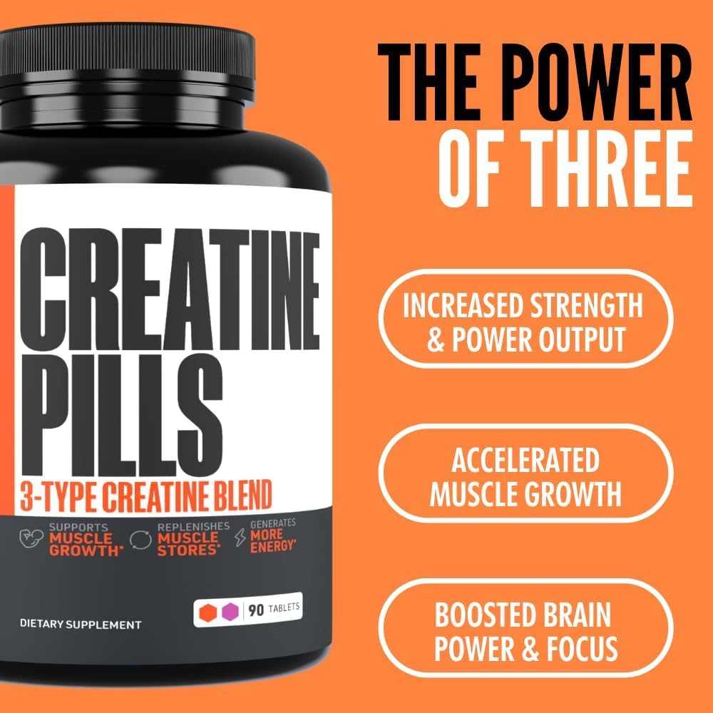 Crazy Muscle Three-atine pills for pre workout use support energy and focus