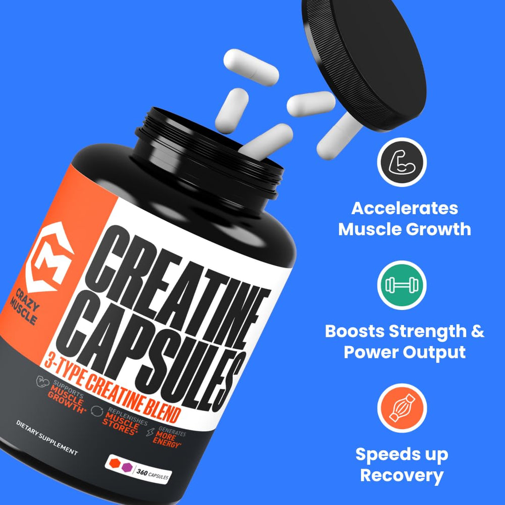 ThreeAtine ingredients close-up showing creatine monohydrate, AKG, and pyruvate