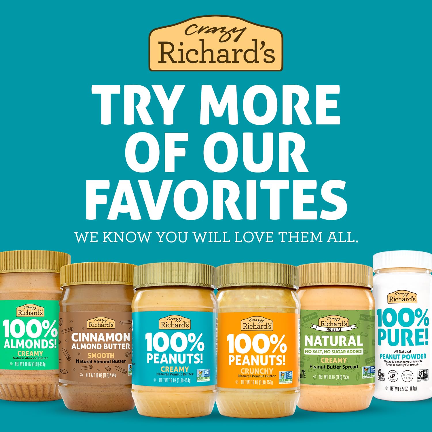 Crazy Richard's double-grind peanuts process preserves flavor without added oils.