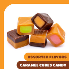 CrazyOutlet apple-filled caramels offer crisp tang in chewy cubes.