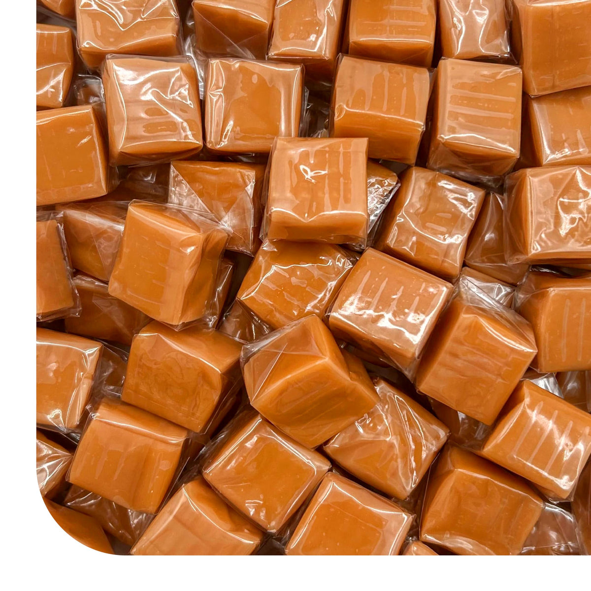 CRAZYOUTLET Caramel Cubes pack front view for party candy bowls