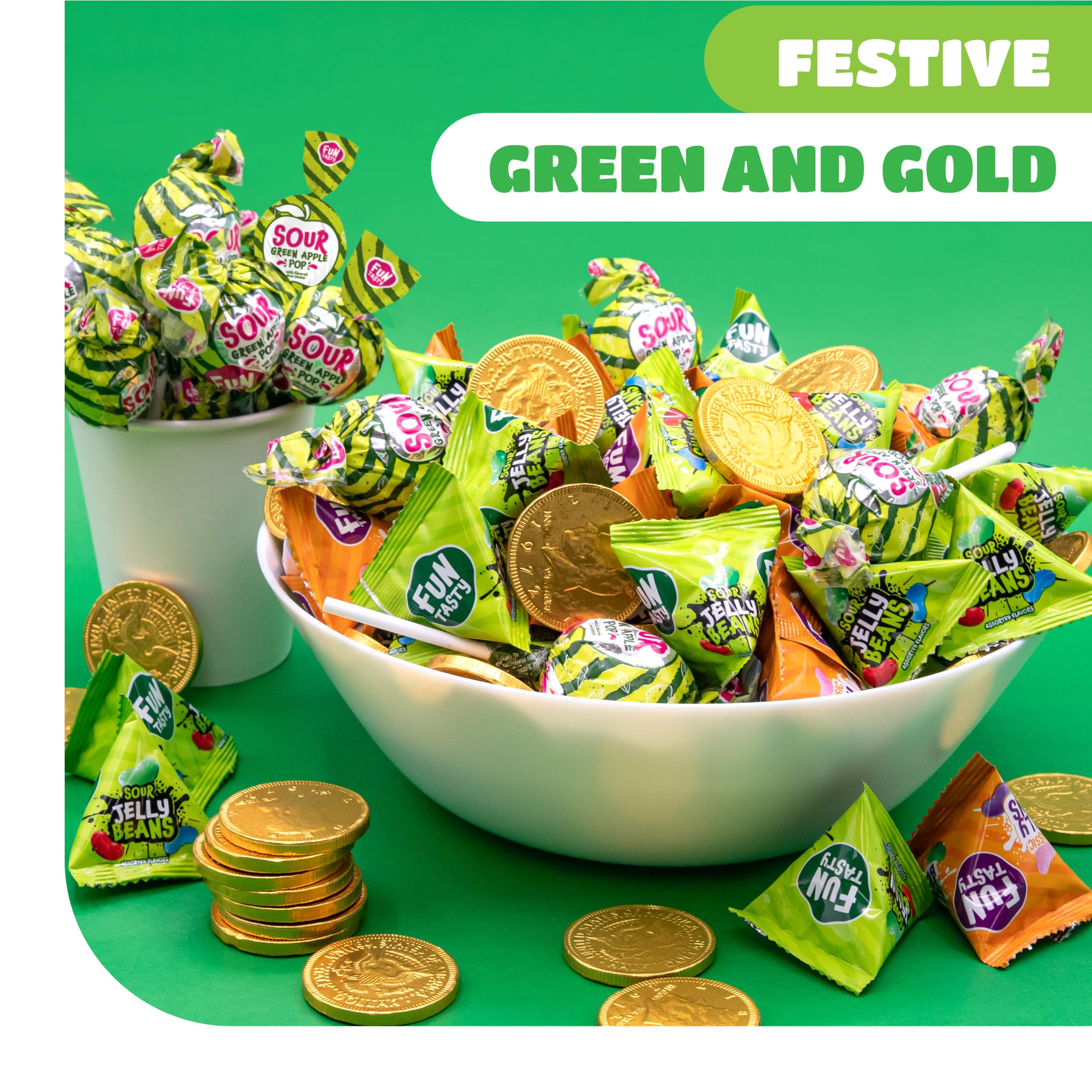 CRAZYOUTLET fruity jelly beans in triangle pouches brighten classroom exchanges.