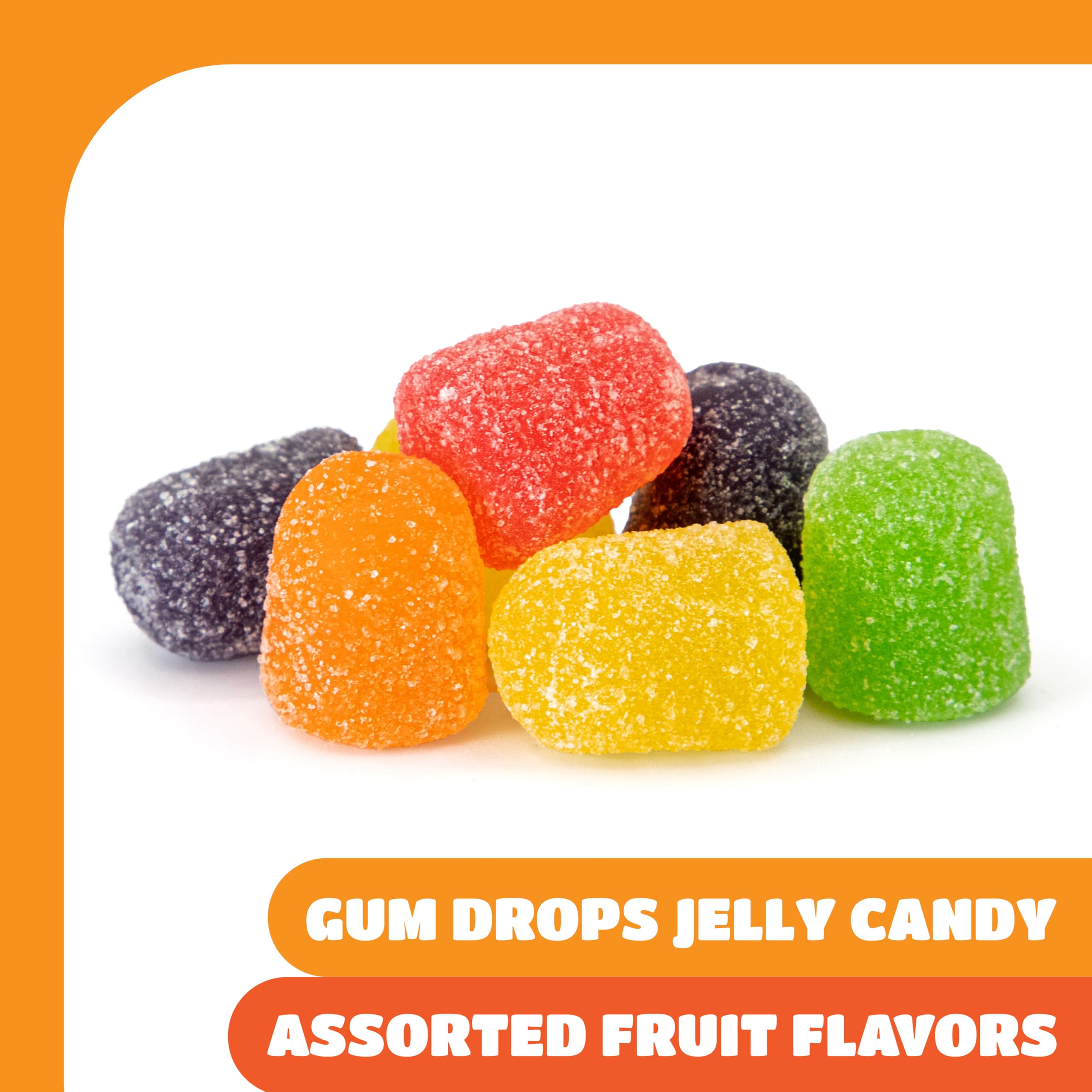 CRAZYOUTLET grape-flavor gum drops on a plate, vibrant and inviting.