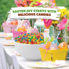 CrazyOutlet jelly beans blue raspberry flavor creates eye-catching scoops for spring parties.