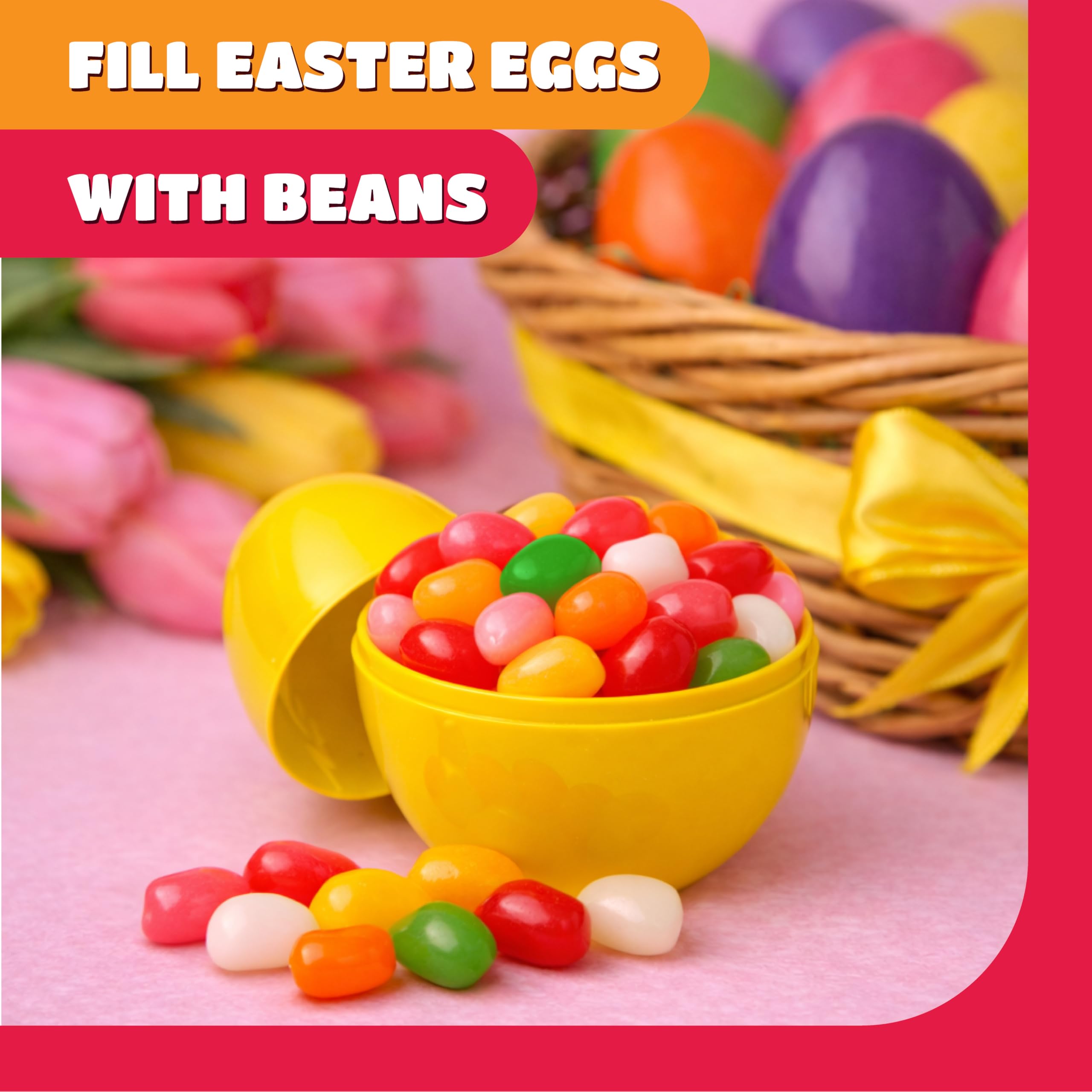 CrazyOutlet Jelly Beans fruity flavors palette showcases Strawberry, Pineapple, Lemon, Orange, Green Apple, Cherry.