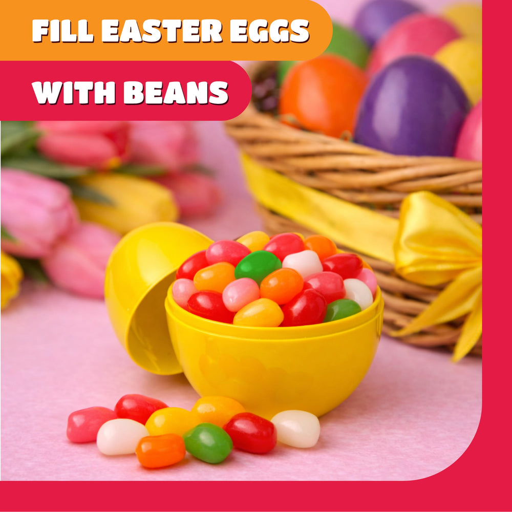 CrazyOutlet Jelly Beans fruity flavors palette showcases Strawberry, Pineapple, Lemon, Orange, Green Apple, Cherry.