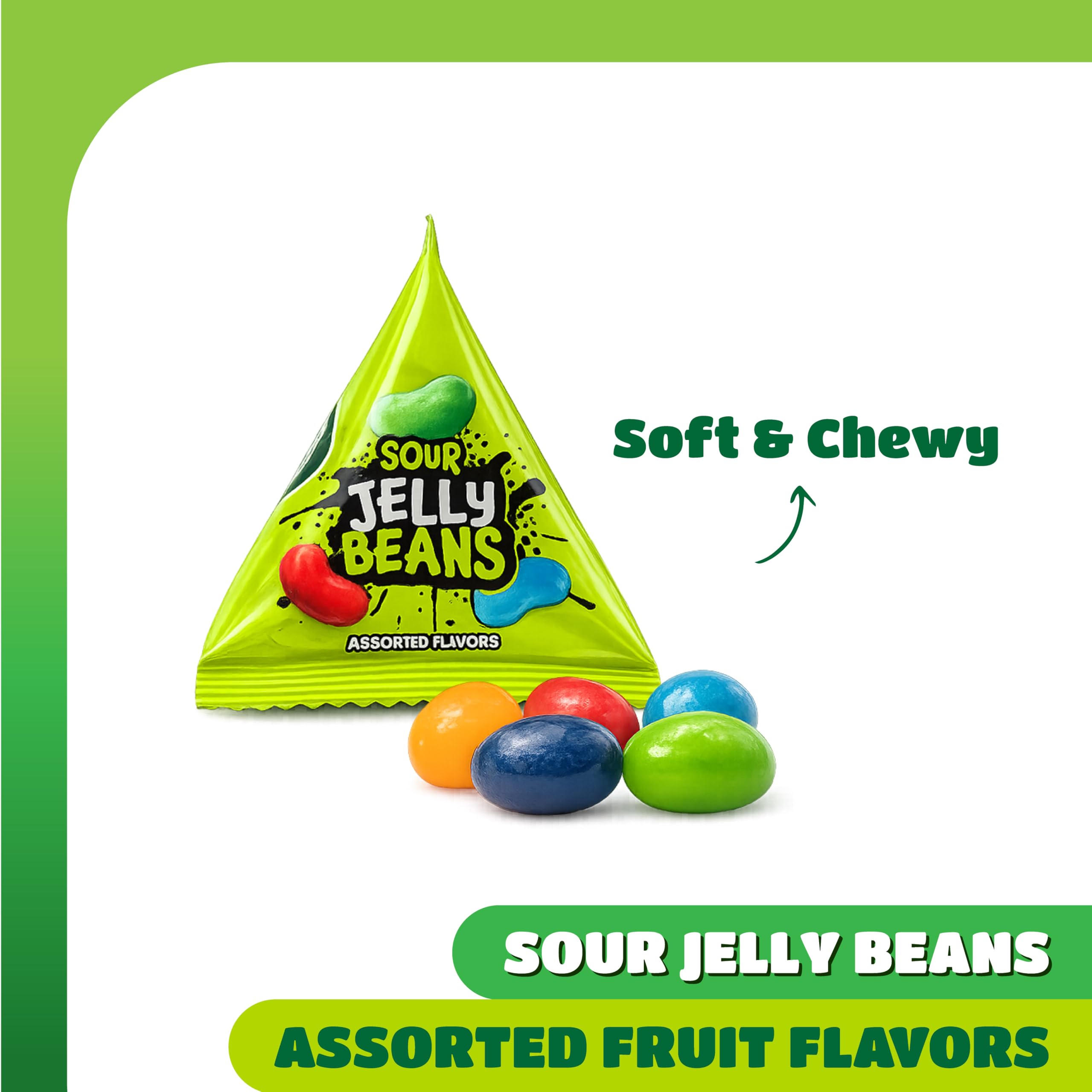 CrazyOutlet Jelly Beans are individually wrapped for convenient distribution in classrooms and offices.