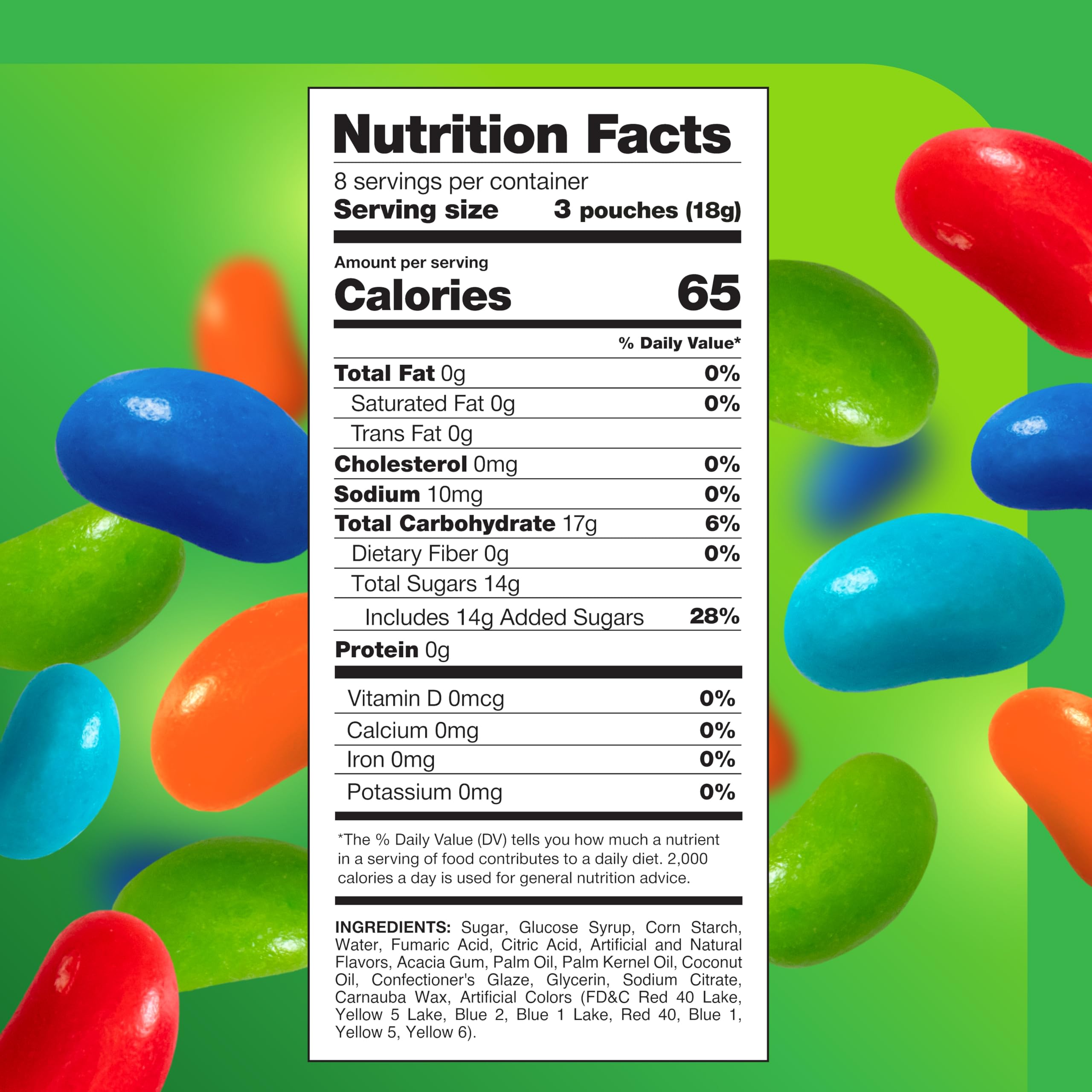 CrazyOutlet Jelly Beans flavors offer tangy sour taste in a soft, chewy texture.