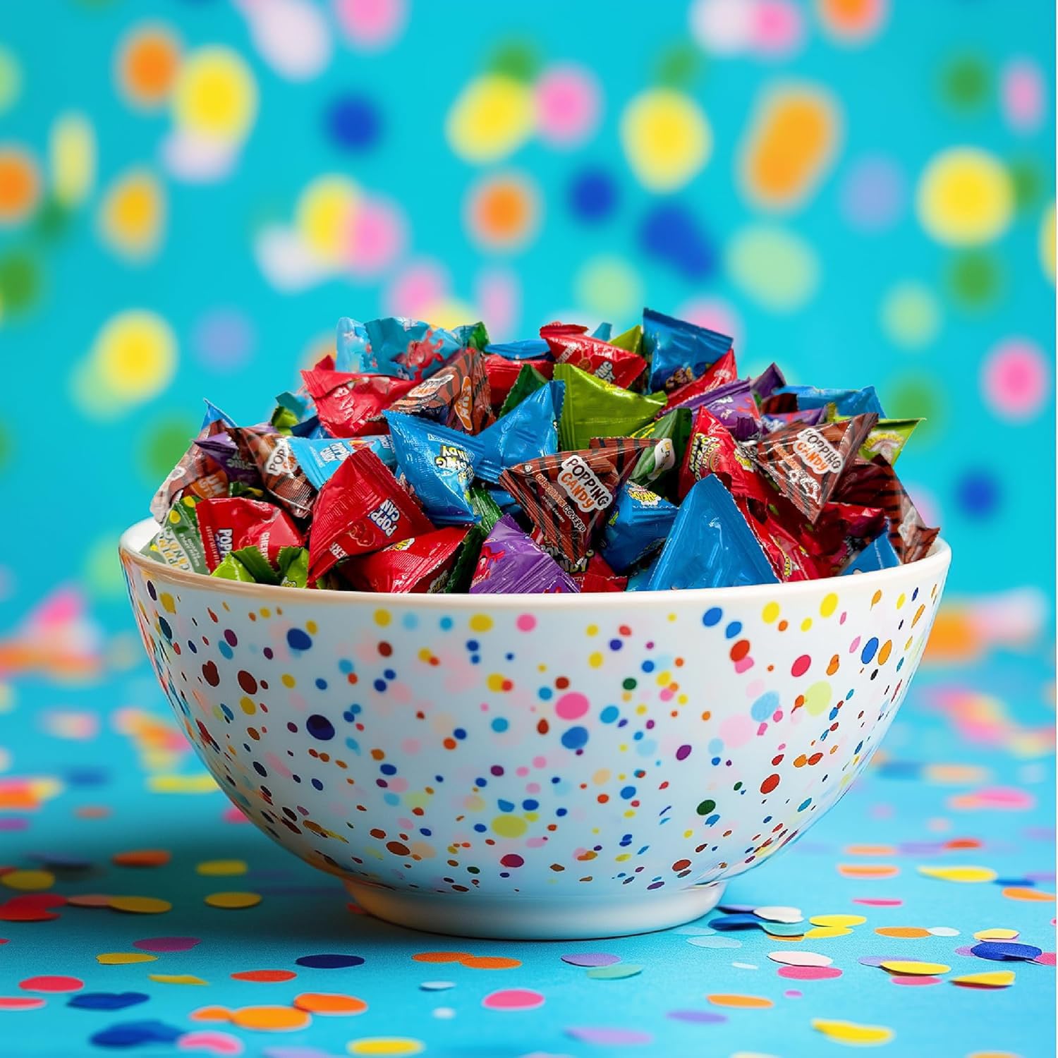 CRAZYOUTLET Popping Rock Candy on a party table, ideal for birthdays