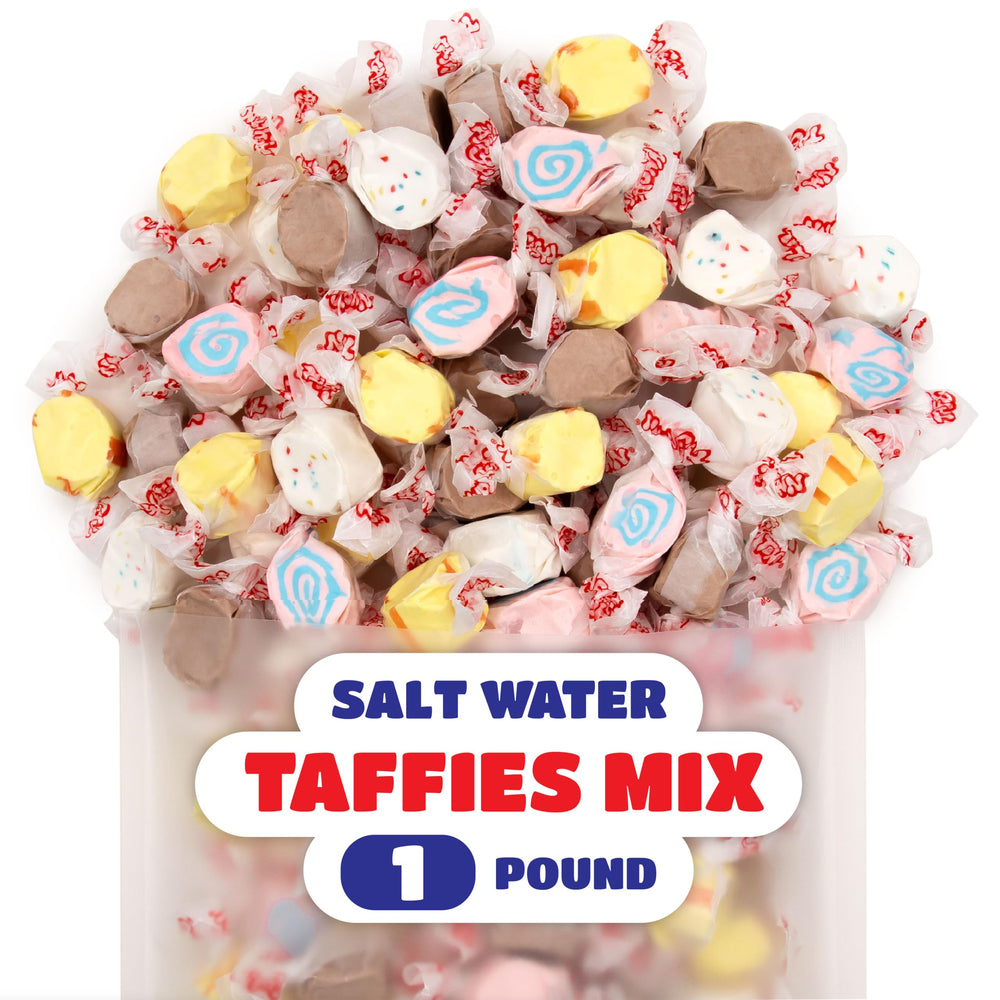 Individually wrapped taffy pieces for freshness at gatherings.