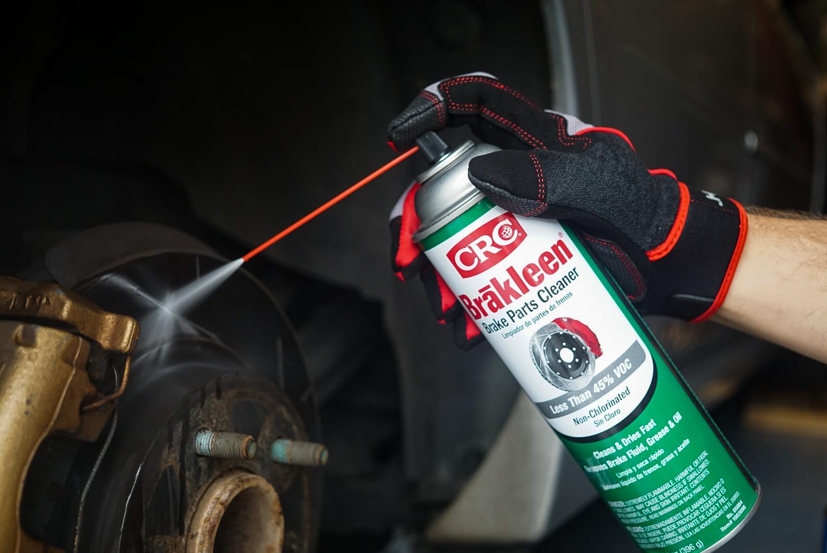 CRC Brakleen used on cylinders, drums, and calipers for prep.