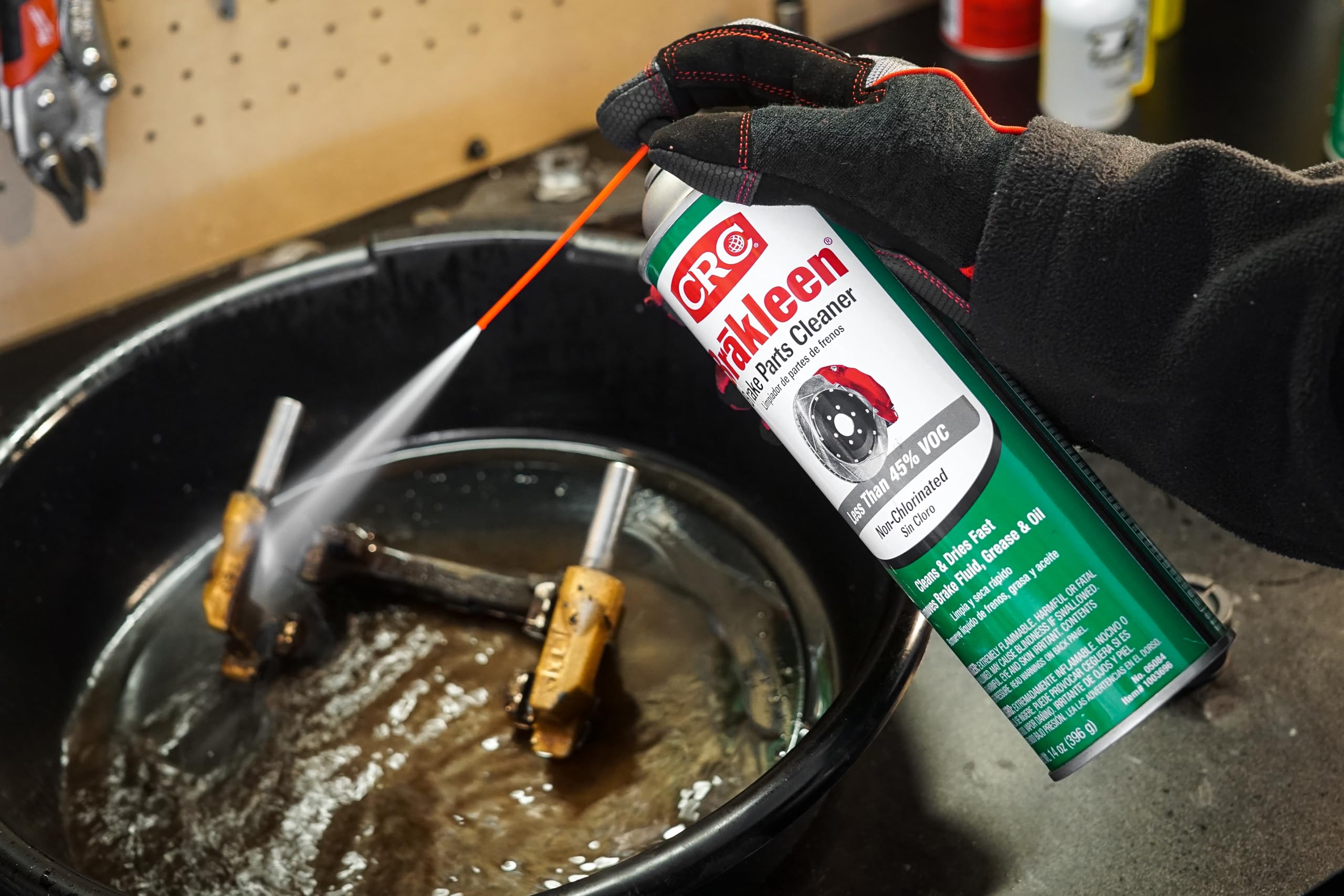 CRC Brakleen cleans brake linings and pads with chlorine-free formula.