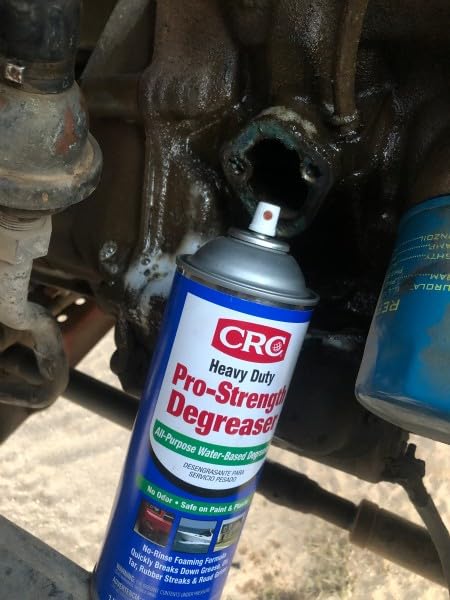 CRC Heavy Duty Pro-Strength Degreaser ideal for automotive parts cleaning and residue-free surfaces.