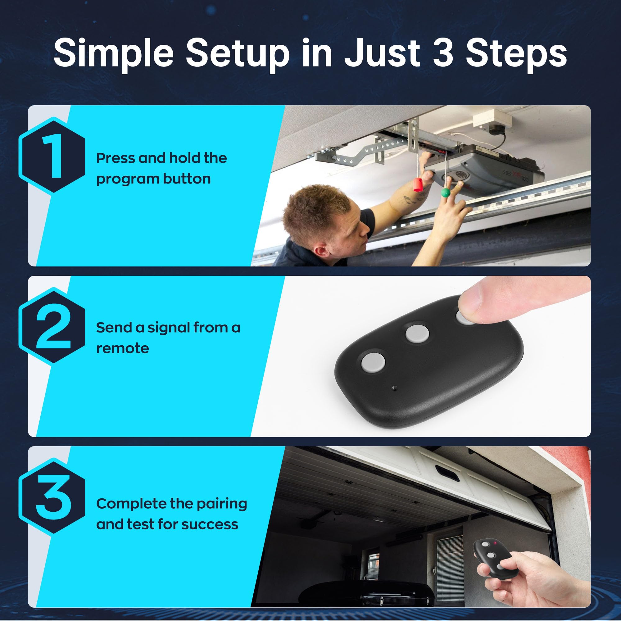 CreaCity MCT3 remote long-range up to 160 feet for no-wait access.