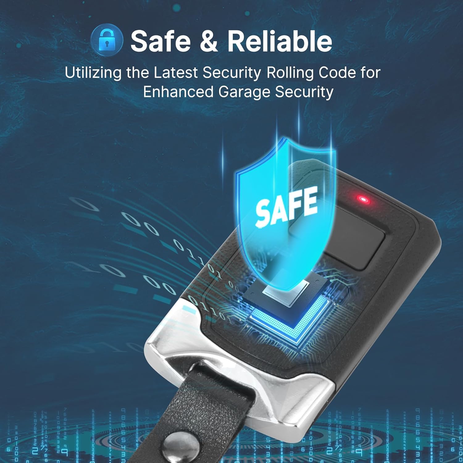 CreaCity remote rolling code security reduces interference and enhances safety.