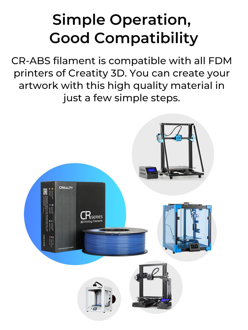 Creality after-sales support badge indicates reliable service for filament purchases