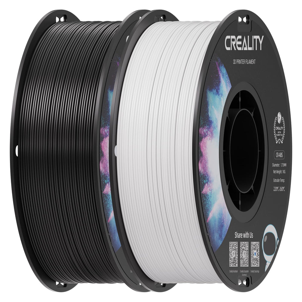 Creality ABS black filament spool shows durable 1.75mm material for stable prints