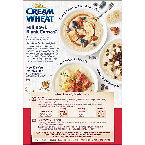Breakfast setup with Cream of Wheat Original enriched product
