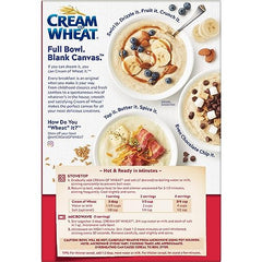 Breakfast setup with Cream of Wheat Original enriched product