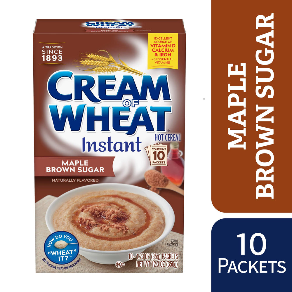 Bowl of Cream of Wheat Instant Maple Brown Sugar served warm