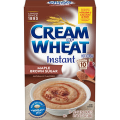 Cream of Wheat Instant Maple Brown Sugar packets ready for a quick breakfast