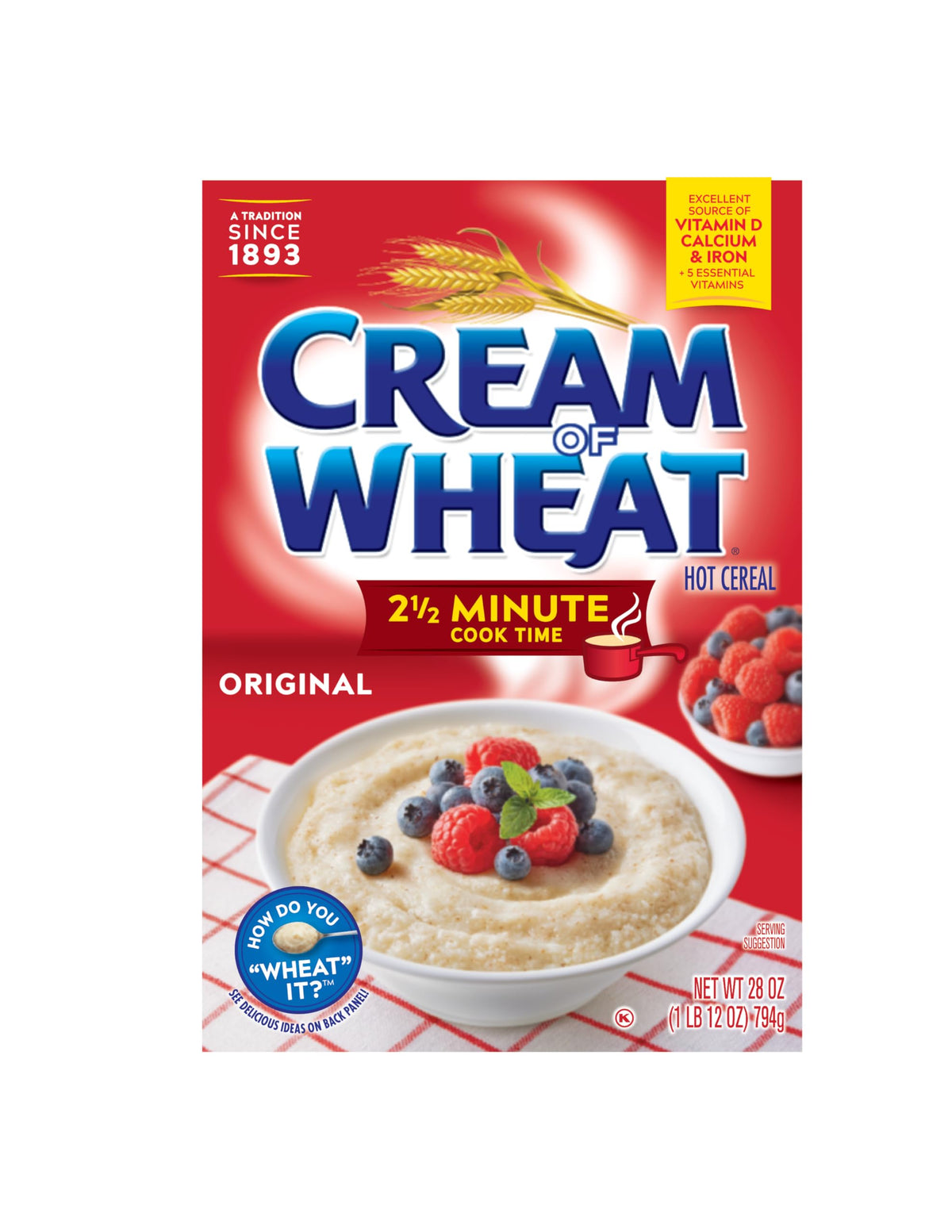 Cream of Wheat Original bowl steaming, a warm start to breakfast