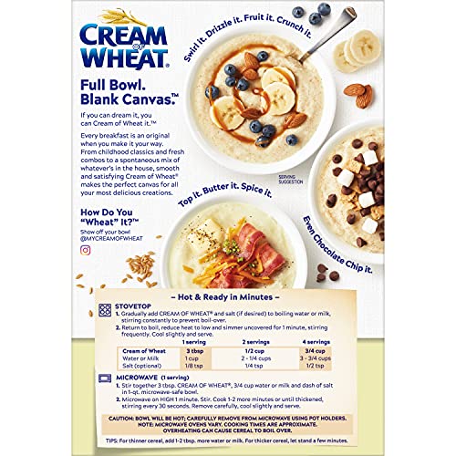 Cream of Wheat Original rich in iron and calcium nutrition.