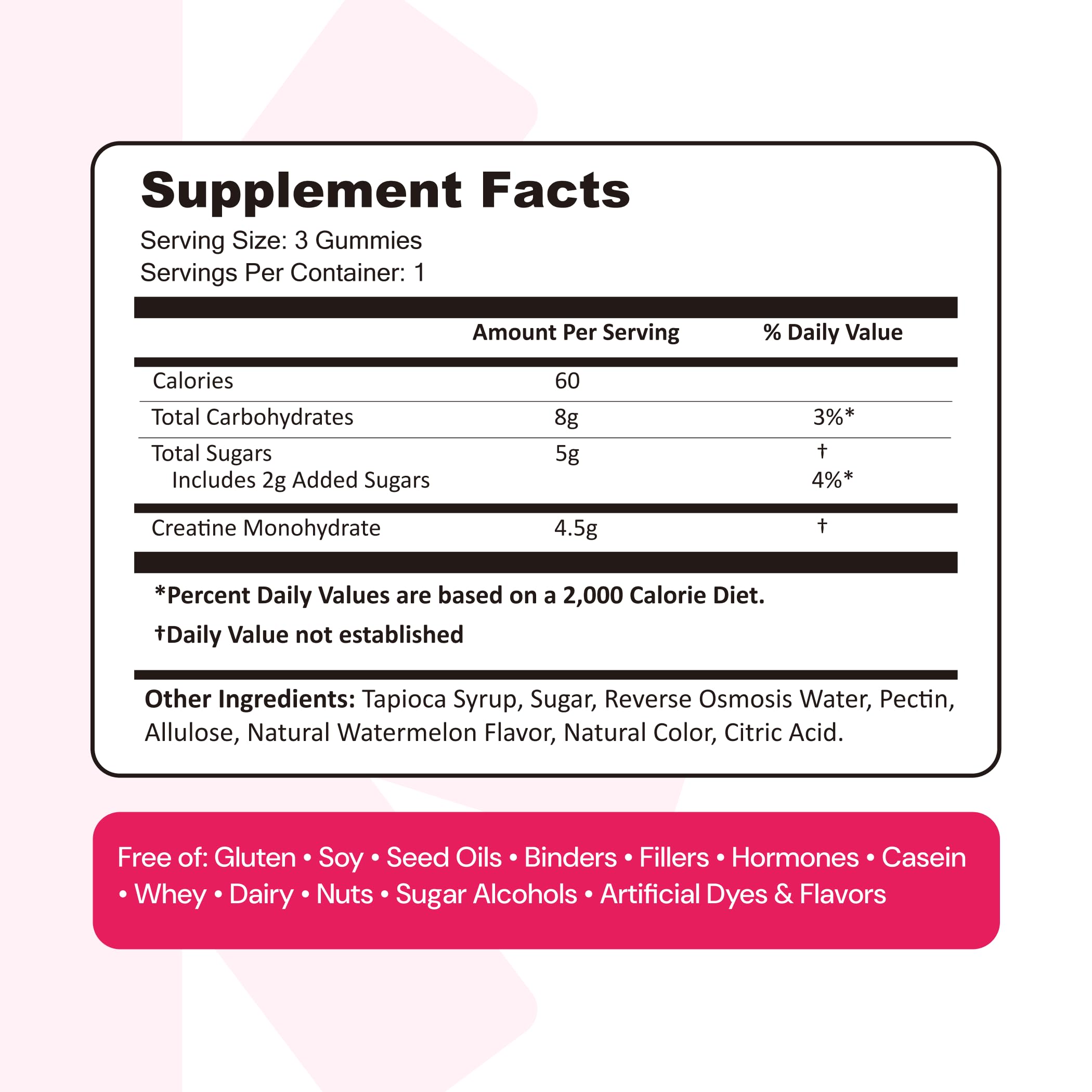 Create Creatine Monohydrate Gummies orange-flavored close-up