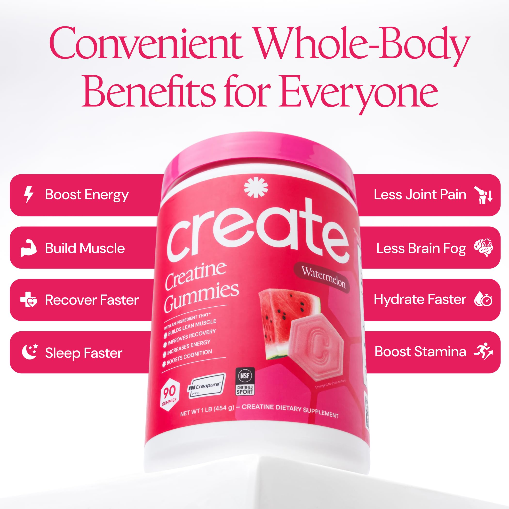 Create Creatine Monohydrate Gummies vegan icon on packaging