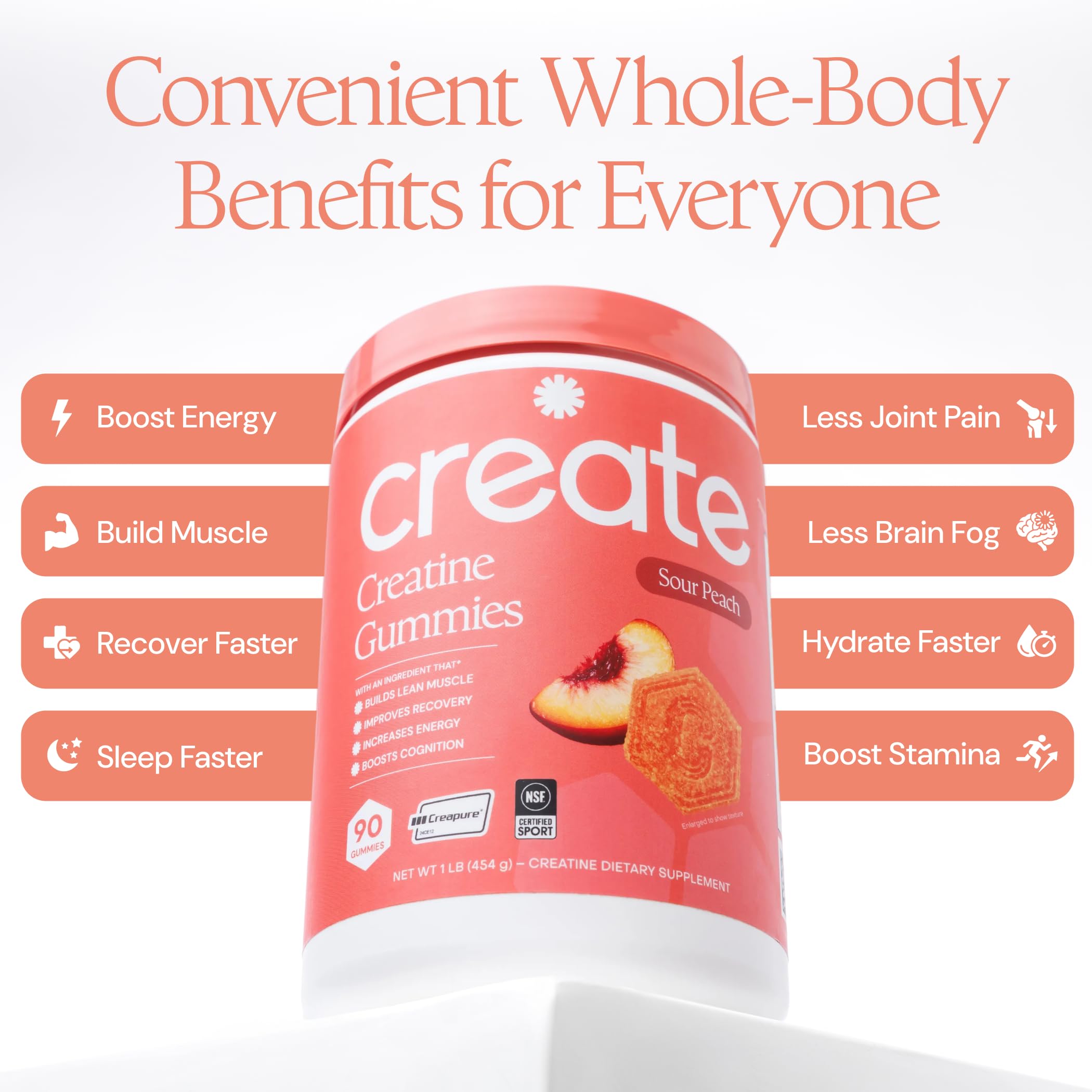 Sour peach flavor closeup hints tangy taste for a tasty supplement