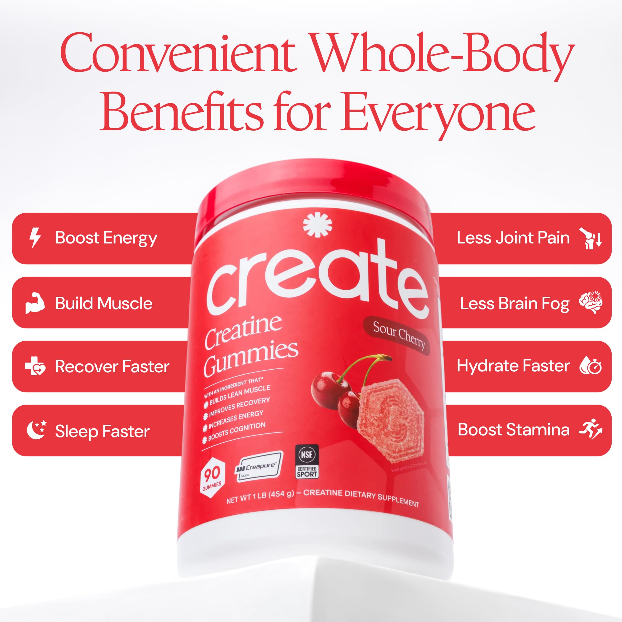 Create vegan non-GMO gluten-free gummies showcase dietary-friendly athletic support.