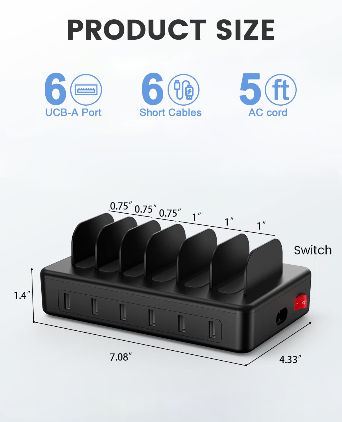 Creative Design cord length 4.92 foot enables flexible placement.