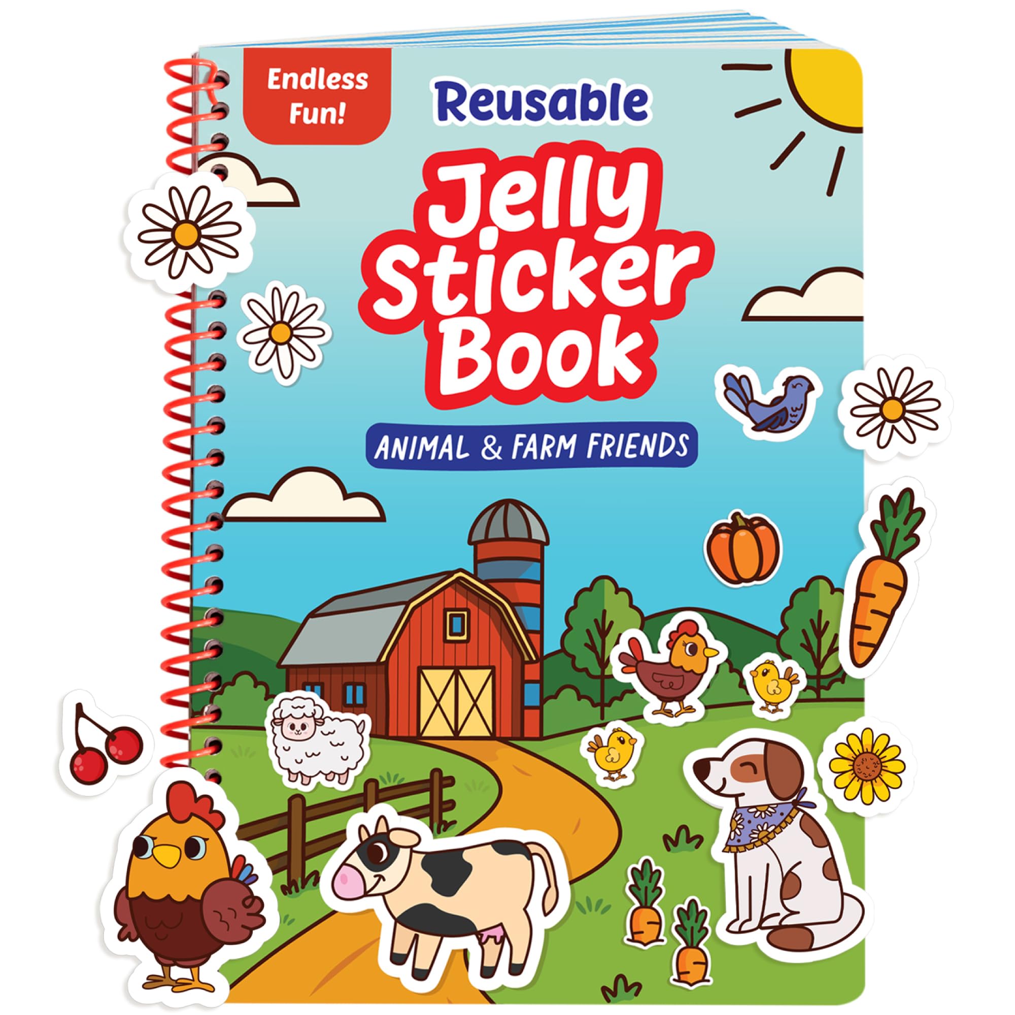 Creative Kiddos Farm Sticker Book cover with jelly stickers for imaginative play.
