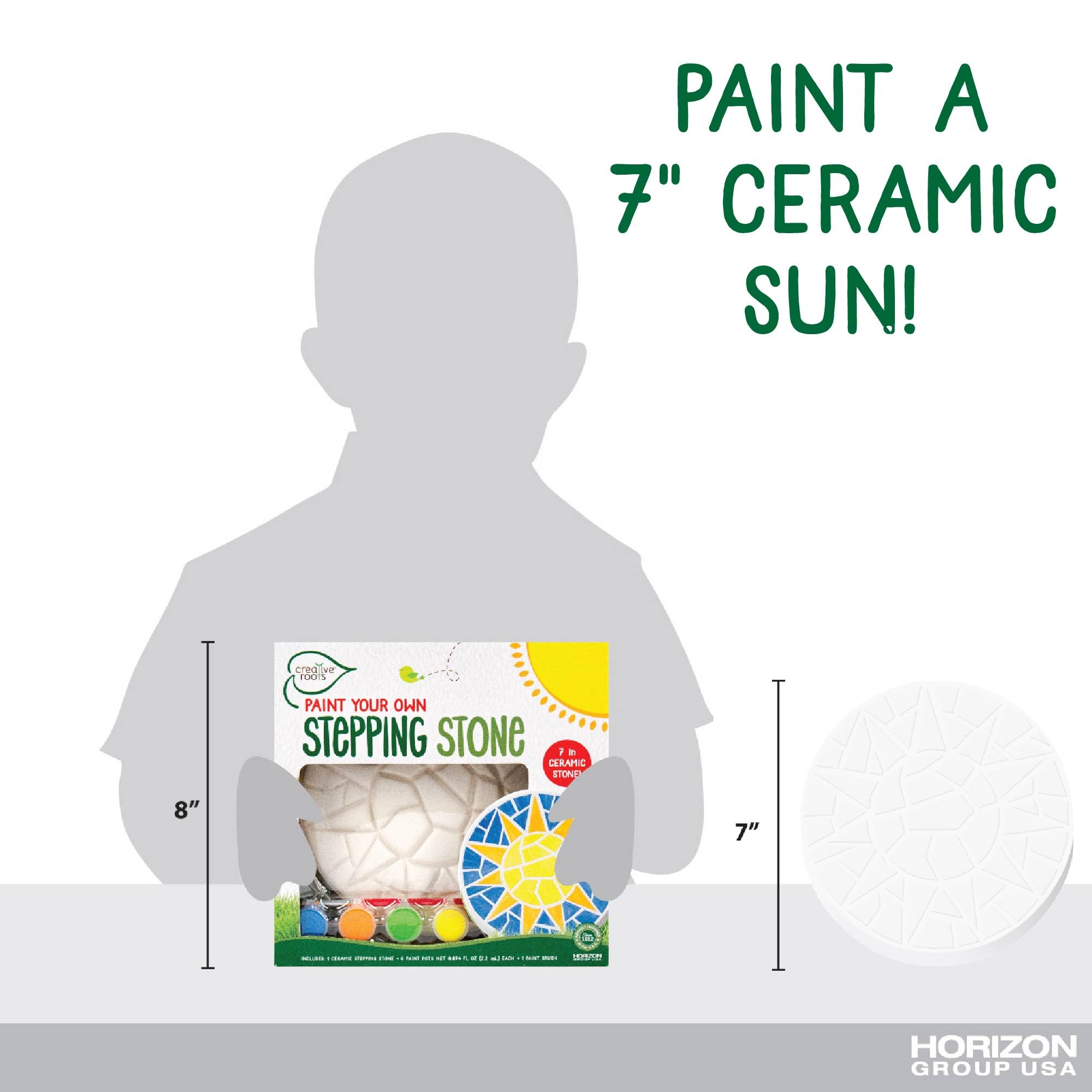 Creative Roots ready-to-paint kit minimizes prep and mess.