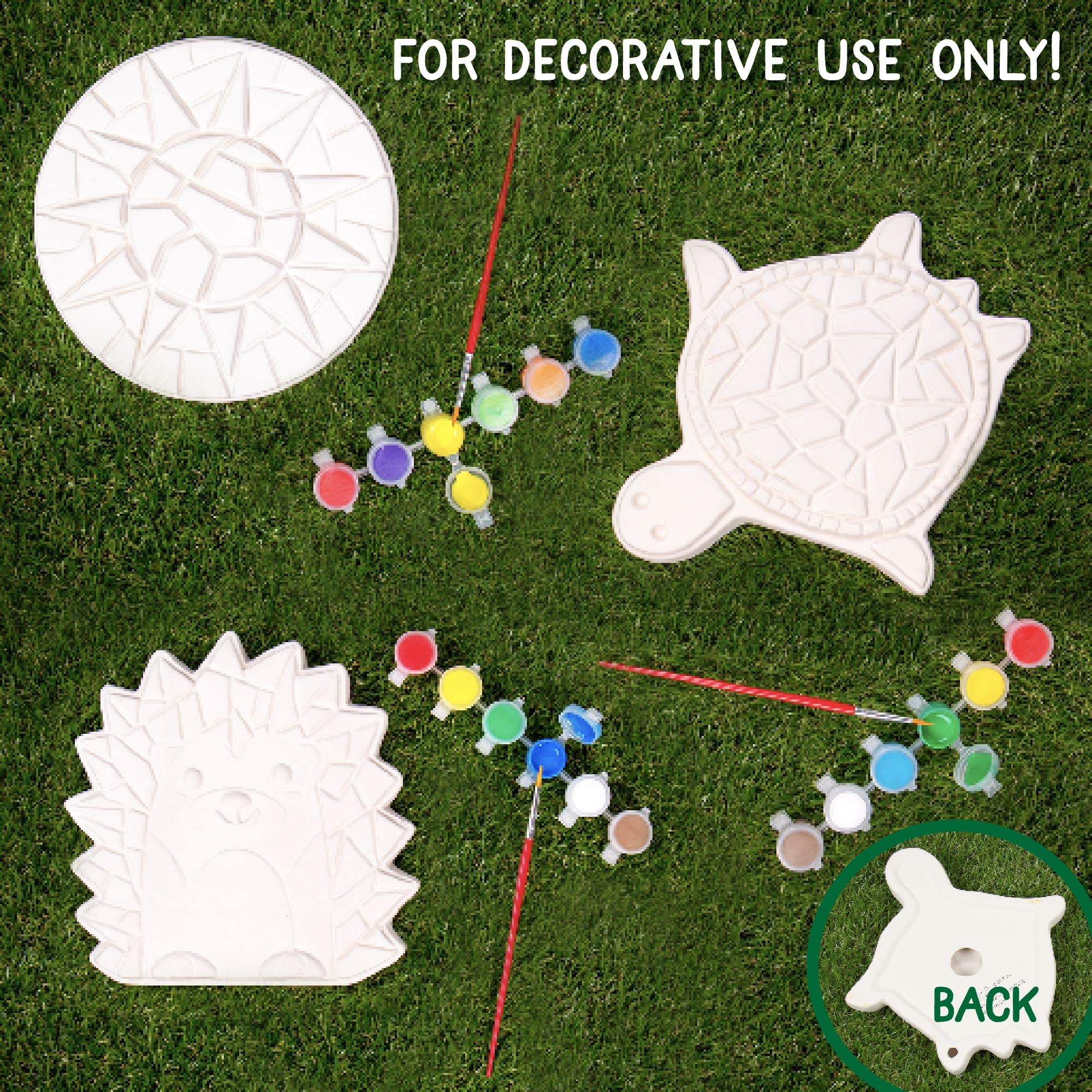 Creative Roots mosaic hedgehog stone, vibrant kid-friendly craft for color art
