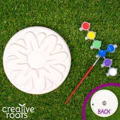 Creative Roots six vibrant paints enable color-mixing for unique designs.