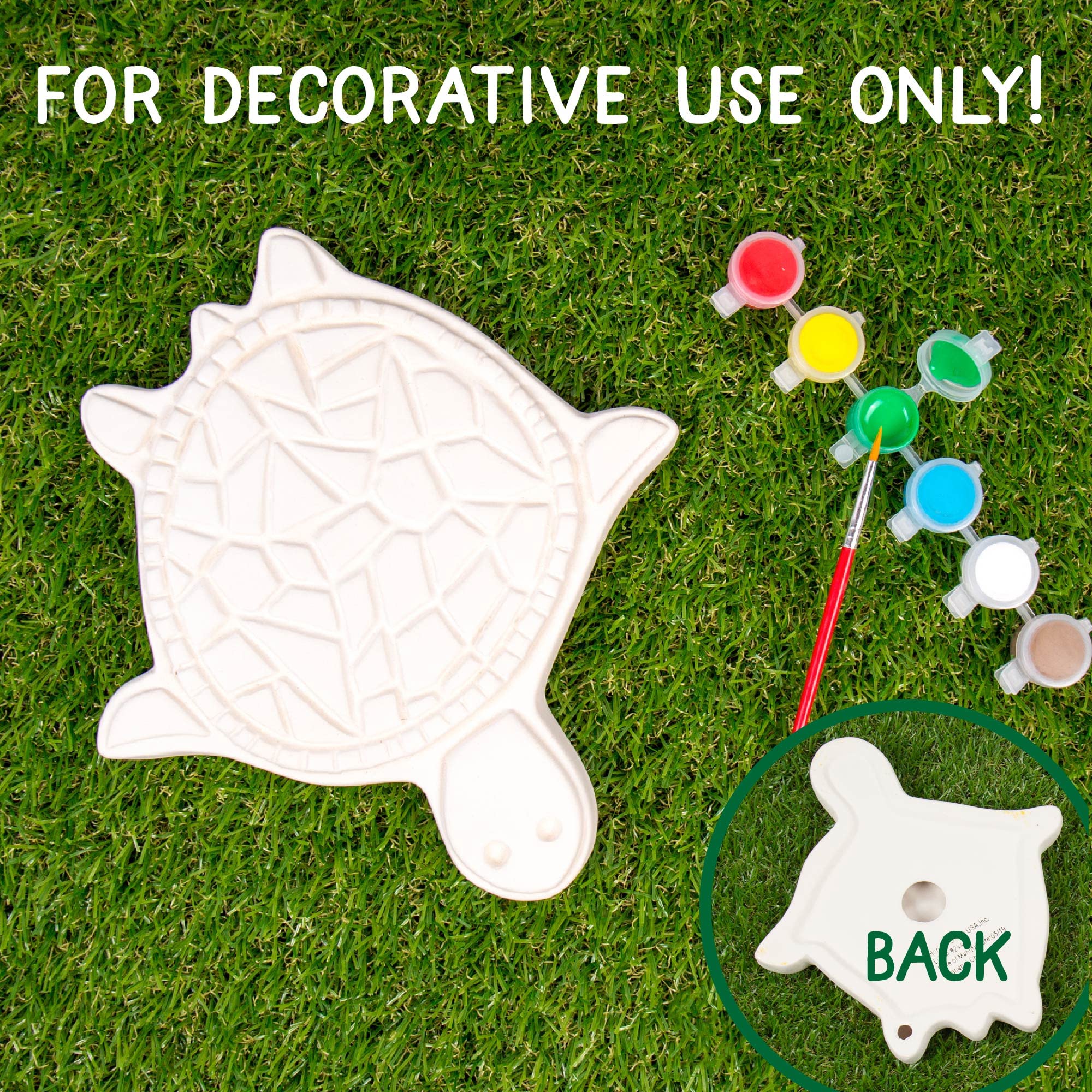 Creative Roots turtle stone paint strip shows vibrant colors for color mixing.