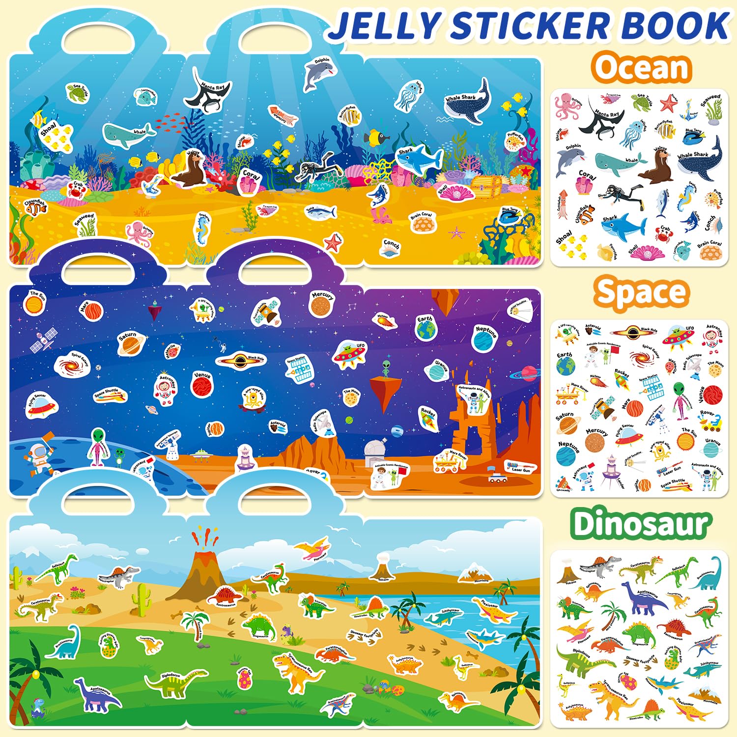 CREATIVETREES portable-handle-sticker-book – easy transport for car trips and classrooms.