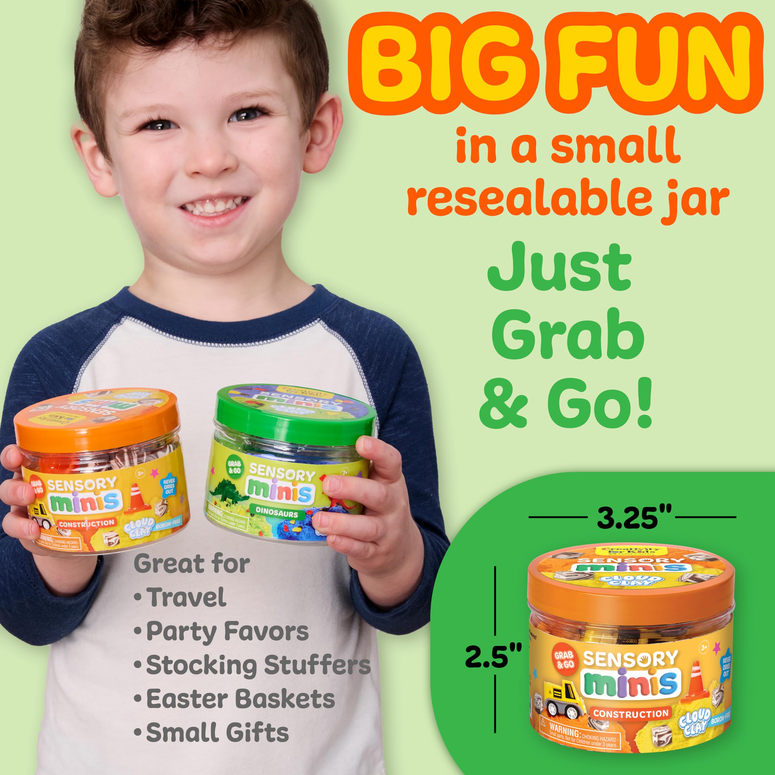 Creativity for Kids Sensory Minis Construction Kit travel-friendly toy for car trips.