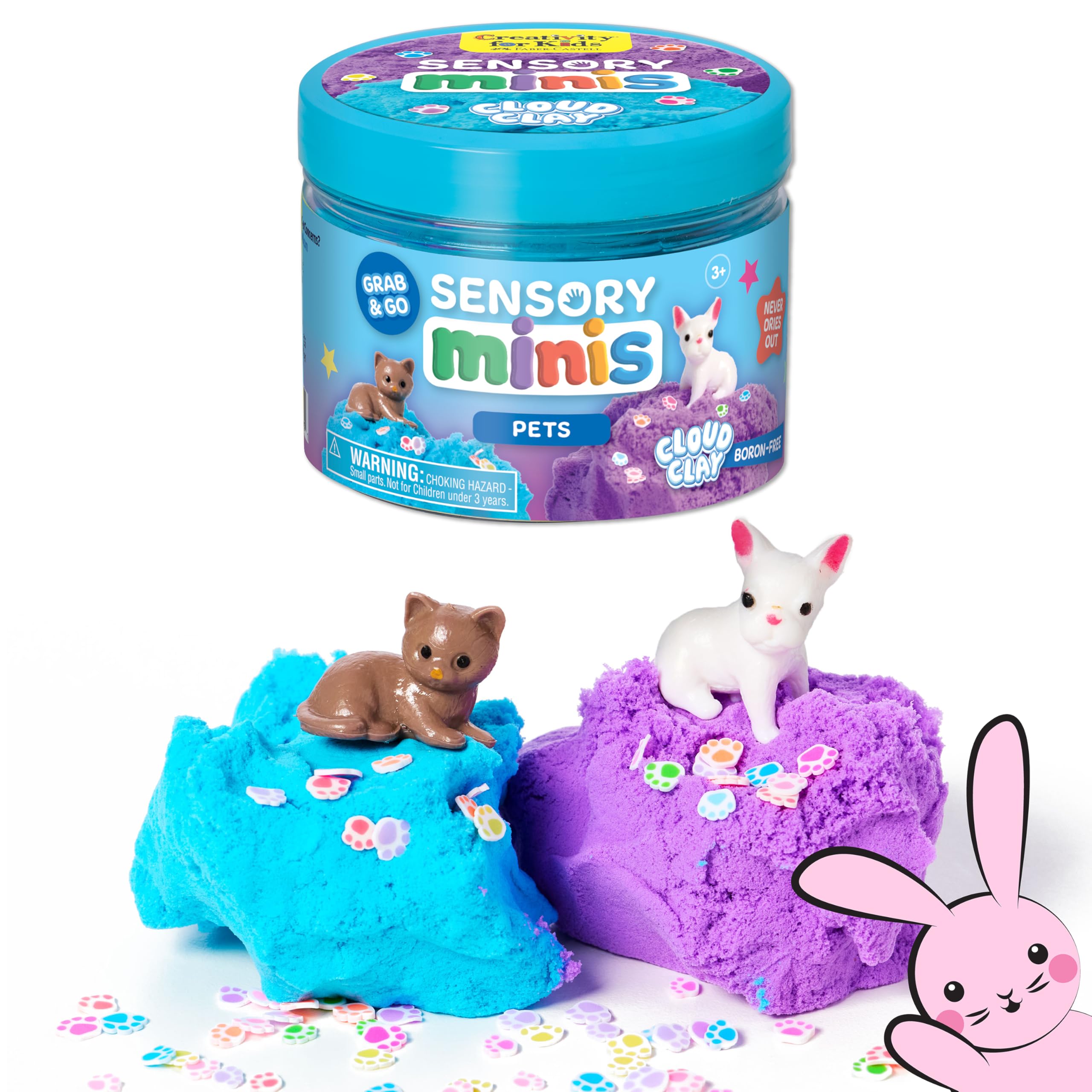 Creativity for Kids Sensory Minis Pets cat and dog figures for imaginative pretend play and fine motor fun