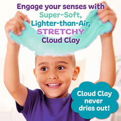Creativity for Kids blue cloud clay invites squishy sensory fun for toddlers.