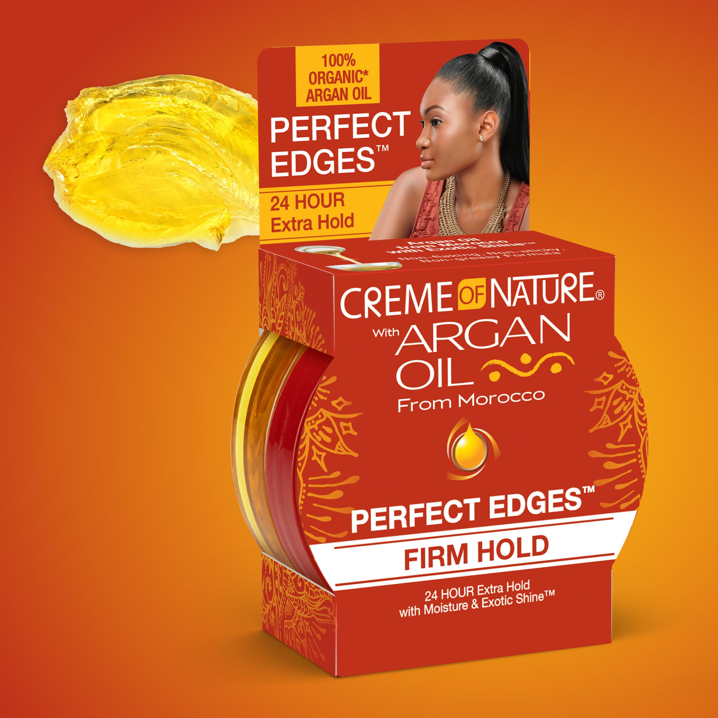 Creme of Nature Perfect Edges updo and buns hold with shine