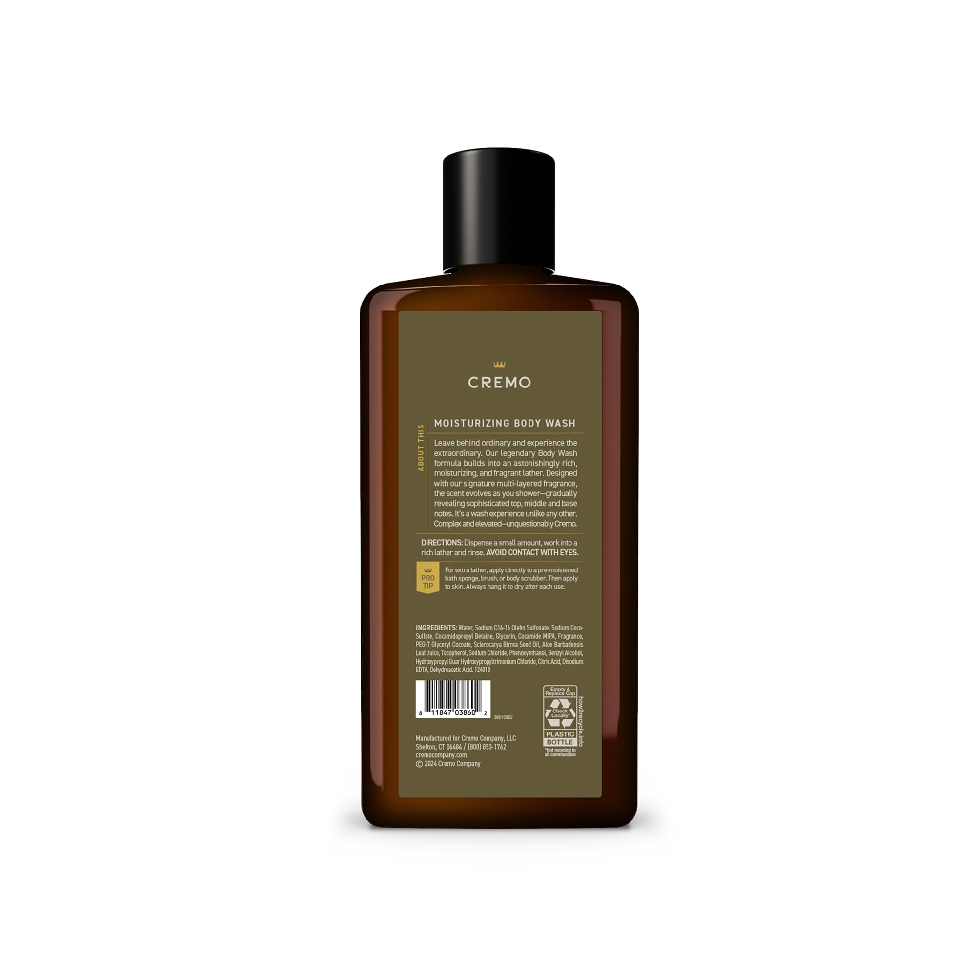 Bold Cypress Santal notes evolve as you rinse for a memorable finish.