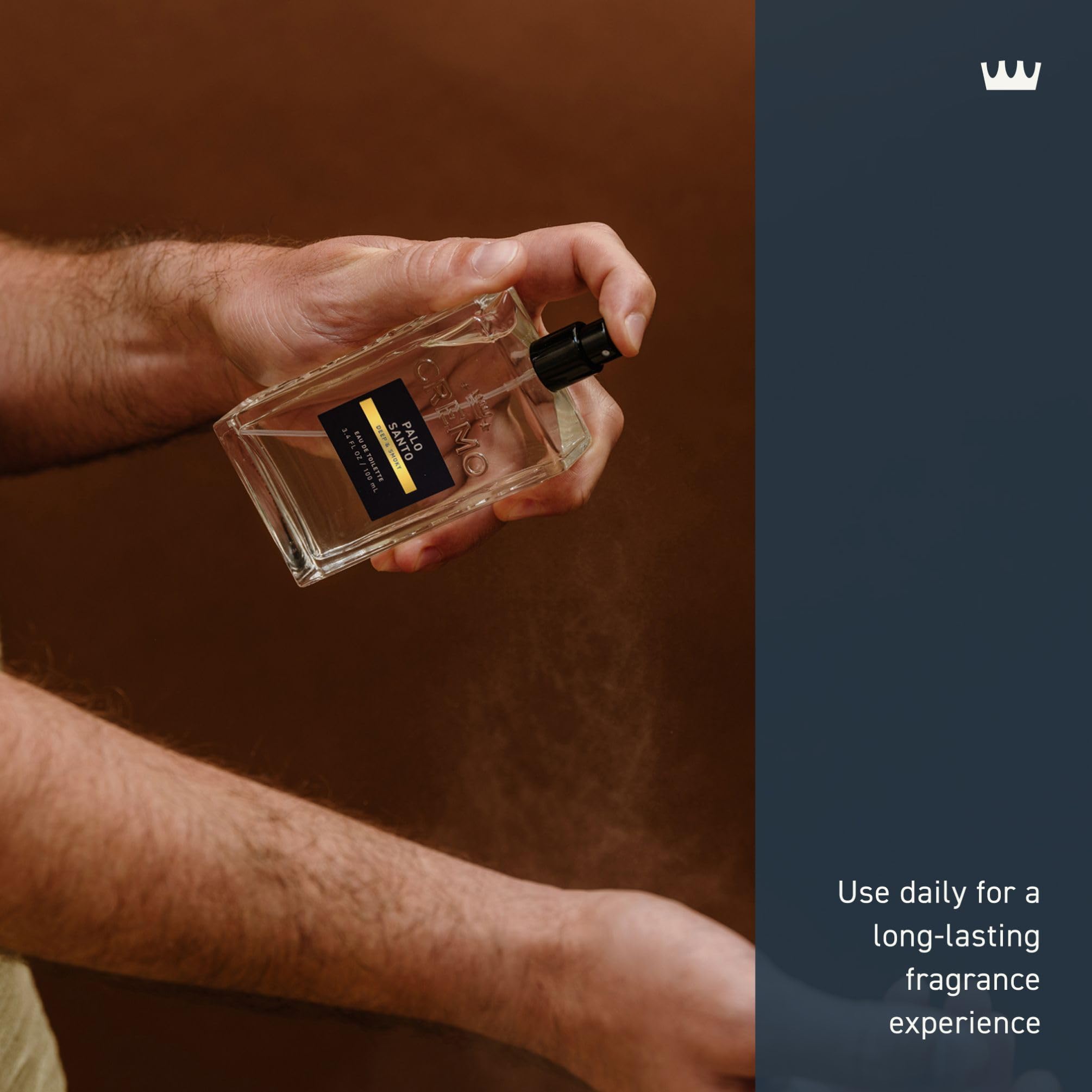 Cremo Cologne spray demonstrates easy application and portability for travel